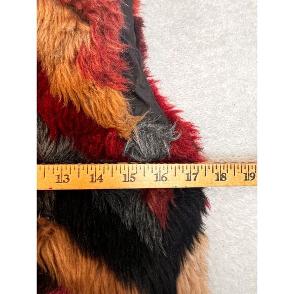 Womens Small Faux Fur Soho Vest Say What Colorful BoHo Vest - Picture 5 of 10
